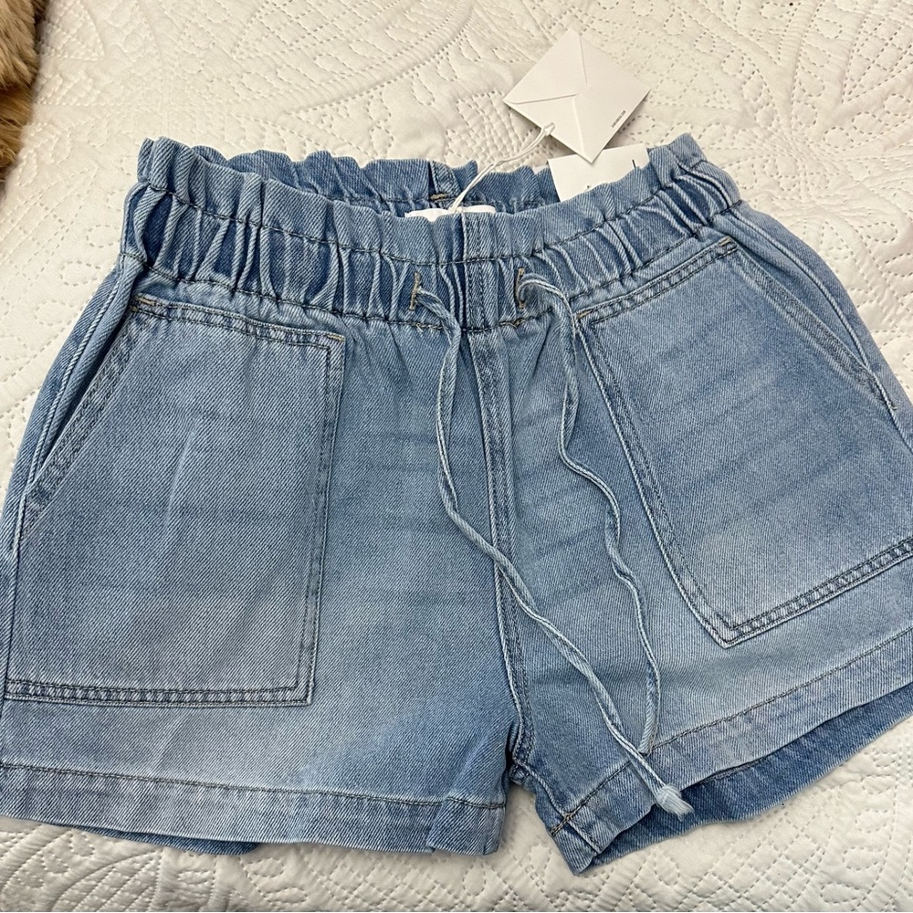 KanCan Light Blue High Waist Women Shorts